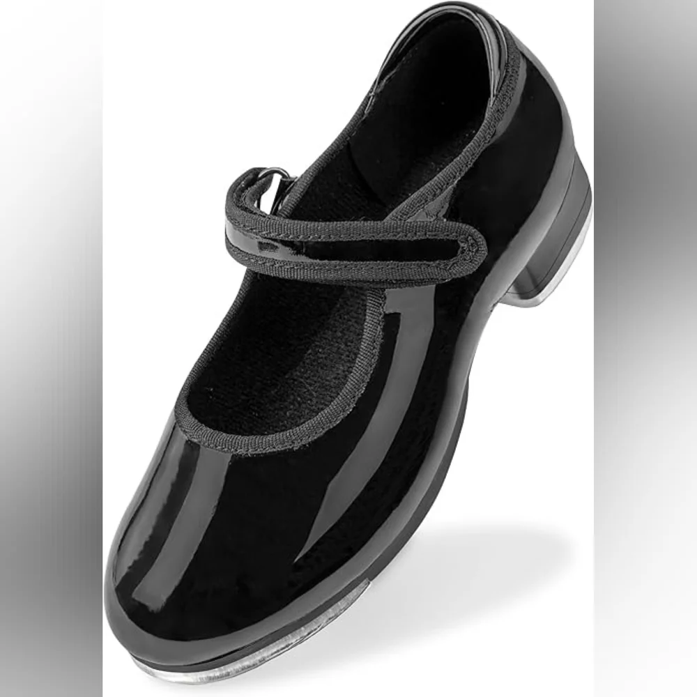 NWT Stelle Tap Shoes for Girls  Boys PU Leather Dance Shoes Size 1